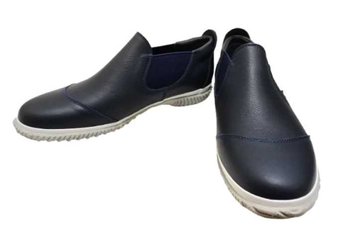 【SPINGLE SP6156 ネイビー】ストレートチップショートサイドゴアシューズ